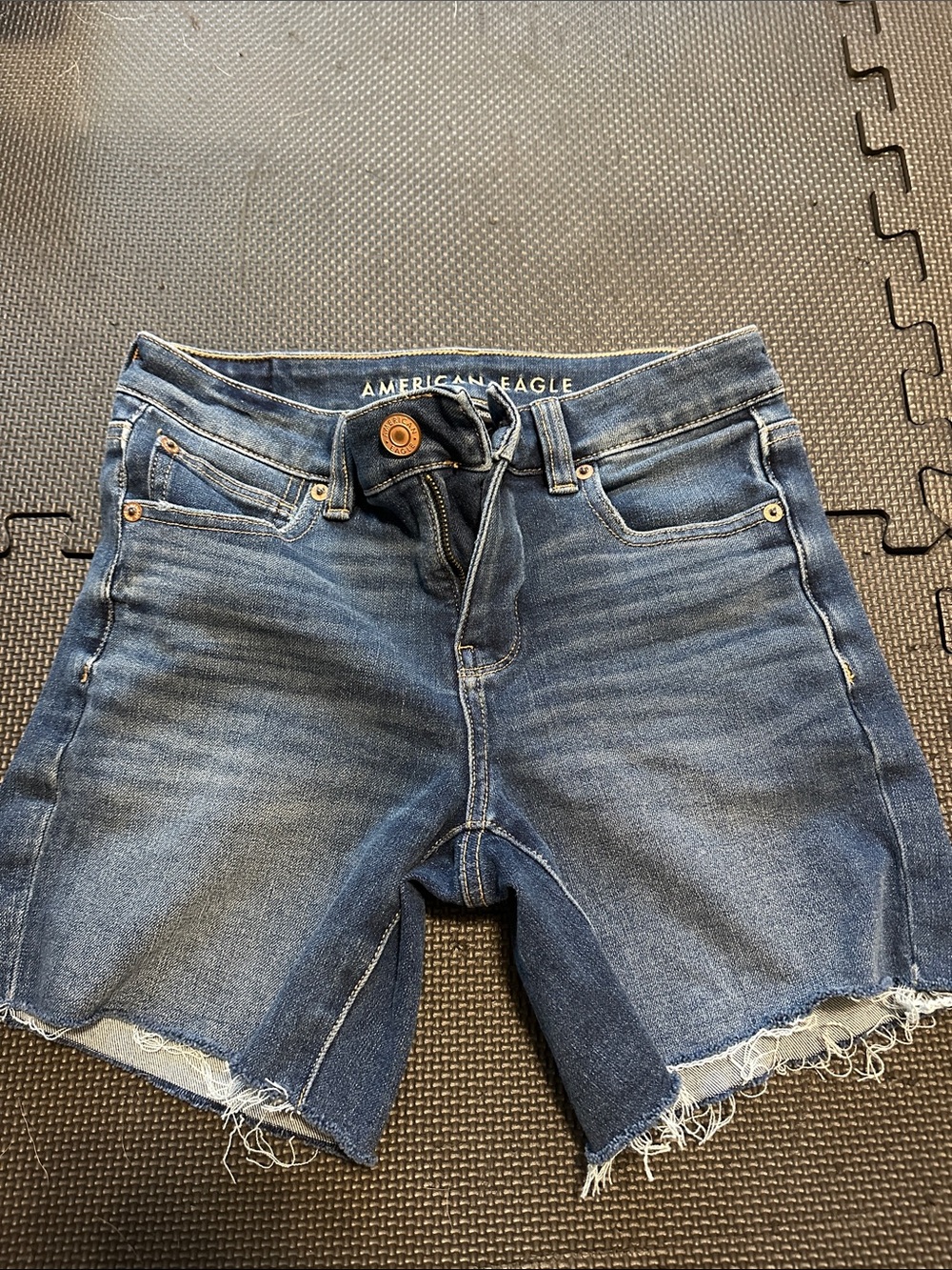American Eagle Outfitters Dark Blue Denim Jean Shorts